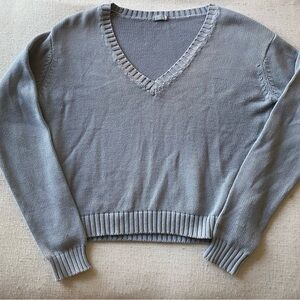 John Galt Blue Gray V-neck sweater